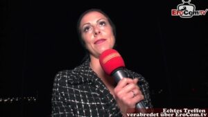 Interview auf der Straße endet mit outdoor Sex